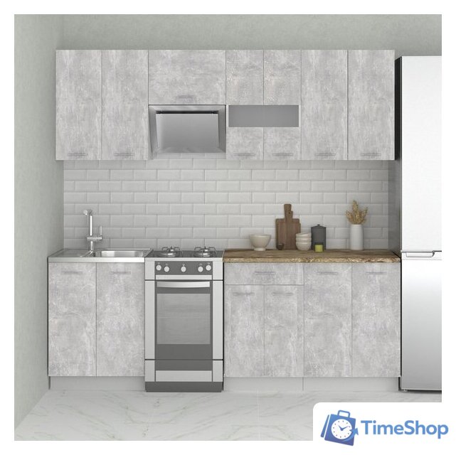 Готовая кухня Mio Tesoro Экстра-лайт 2.2 (ателье светлый/мадрид) - Изображение №3 — Интернет-магазин Time-Shop