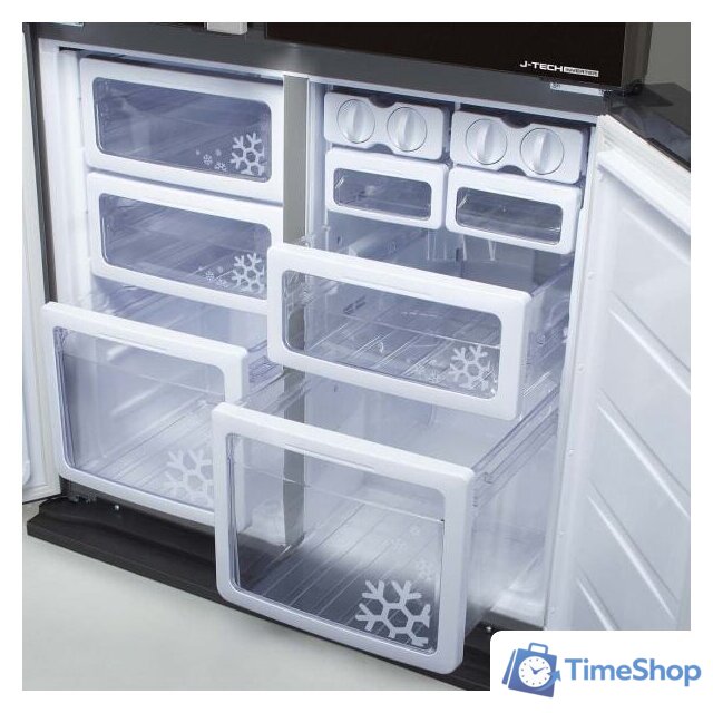 Четырёхдверный холодильник Sharp SJGX98PRD - Изображение №5 — Интернет-магазин Time-Shop