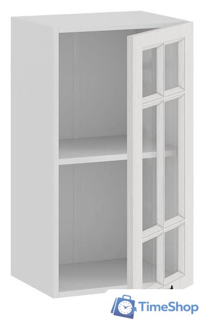 Шкаф навесной Трия Лина 1В4С (белый) - Изображение №2 — Интернет-магазин Time-Shop