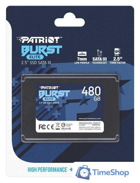 SSD Patriot Burst Elite 480GB PBE480GS25SSDR - Изображение №6 — Интернет-магазин Time-Shop