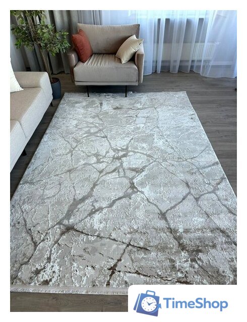 Ковер для жилой комнаты Radjab Carpet Марсель NP 371 Прямоугольник 11556RK (2x2.9, Cream/Vizon) - Изображение №5 — Интернет-магазин Time-Shop