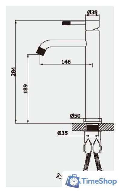 Смеситель Vieir V402512 - Изображение №2 — Интернет-магазин Time-Shop