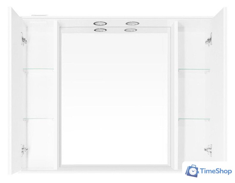  Style Line Шкаф с зеркалом Жасмин 100см (с подсветкой) - Изображение №2 — Интернет-магазин Time-Shop