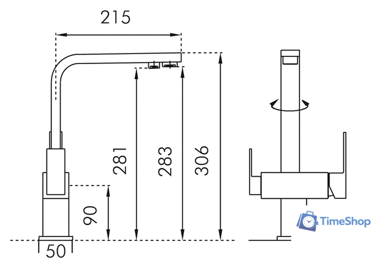 Смеситель Blue Water Taupo хром - Изображение №2 — Интернет-магазин Time-Shop
