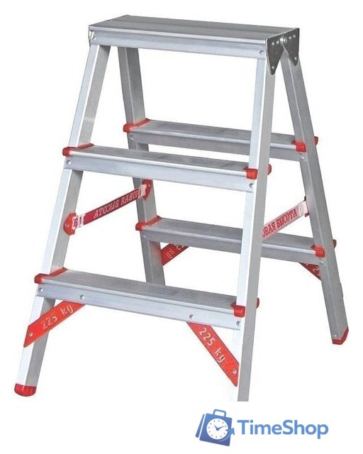Лестница-стремянка Новая высота NV 312 двухсторонняя профессиональная 2x3 ступеней - Изображение №2 — Интернет-магазин Time-Shop