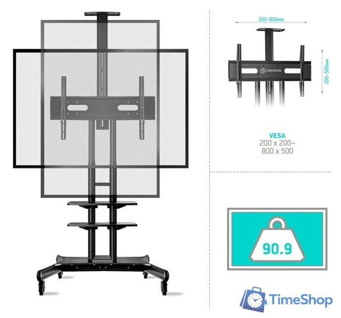 Стойка для телевизора Onkron TS1881 (черный) - Изображение №7 — Интернет-магазин Time-Shop