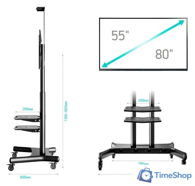 Стойка для телевизора Onkron TS1881 (черный) - Изображение №6 — Интернет-магазин Time-Shop