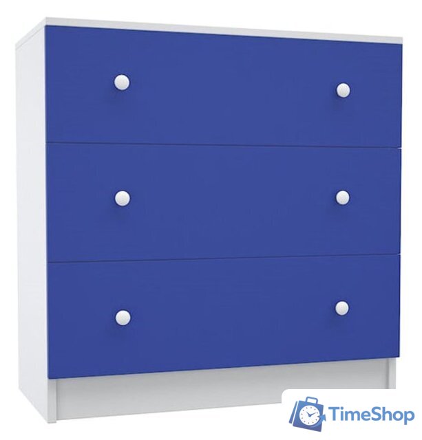 Комод МДК Феникс КМ1Ф-С с 3 ящиками 820x800x418 (синий) - Изображение №1 — Интернет-магазин Time-Shop