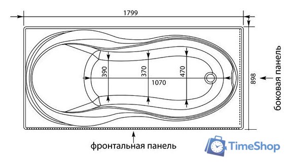 Ванна Aquanet Grenada 180x90 - Изображение №7 — Интернет-магазин Time-Shop
