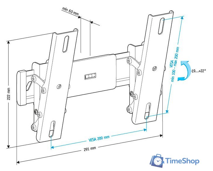 Кронштейн для телевизора Holder LCD-T2611 - Изображение №3 — Интернет-магазин Time-Shop