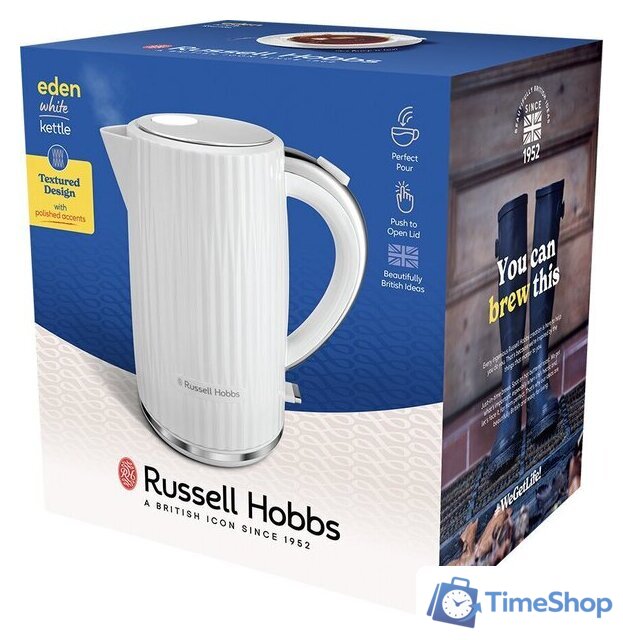 Электрический чайник Russell Hobbs Eden Kettle White 27360-70 - Изображение №8 — Интернет-магазин Time-Shop