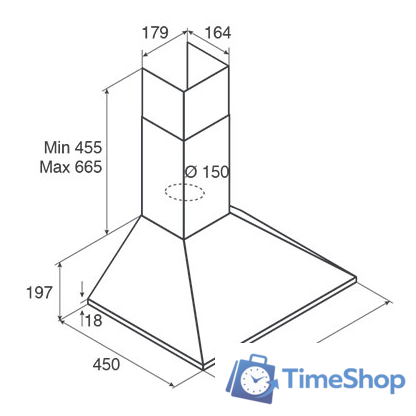 Кухонная вытяжка Jetair Gaia WH/A/60 PRF0112627B - Изображение №2 — Интернет-магазин Time-Shop