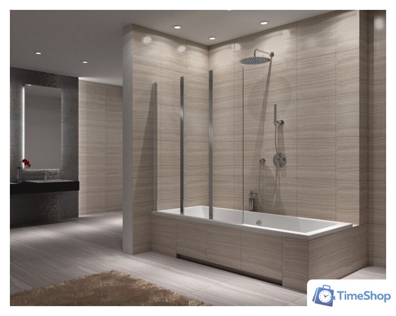 Стеклянная шторка для ванны Rea Agat-3 120 - Изображение №2 — Интернет-магазин Time-Shop