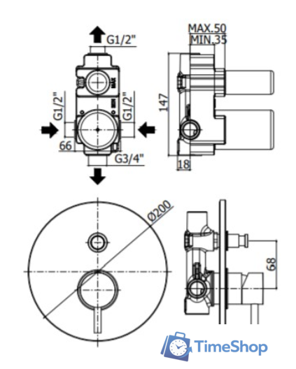 Смеситель Paffoni LIG015HG - Изображение №2 — Интернет-магазин Time-Shop