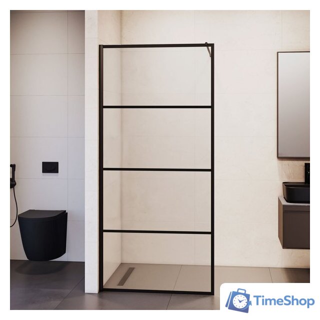 Душевая стенка RGW WA-019B 351001970-84 (черный/прозрачное стекло) - Изображение №4 — Интернет-магазин Time-Shop