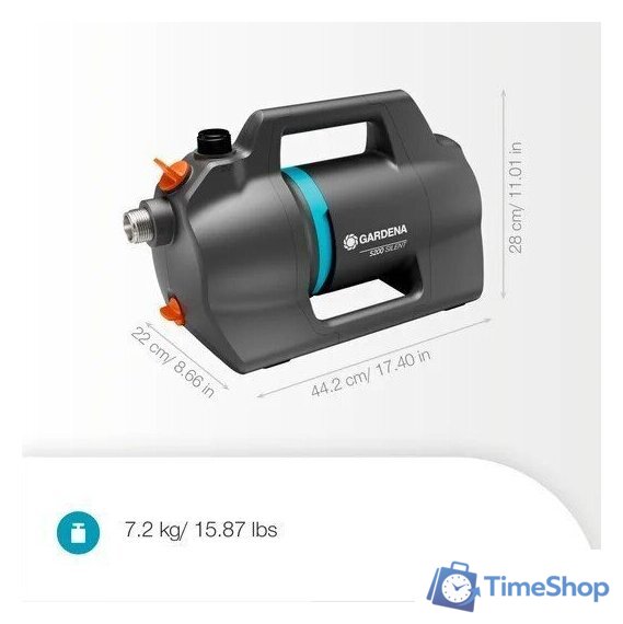 Садовый насос Gardena 5200 Silent 09084-20 - Изображение №4 — Интернет-магазин Time-Shop