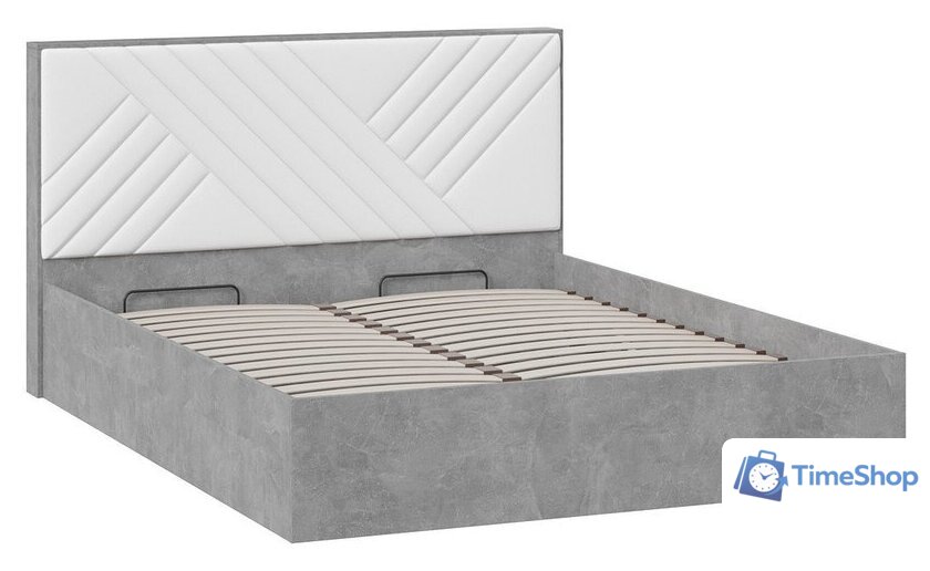 Кровать Трия Хилтон универсальная тип 1 с ПМ 160x200 (ателье светлый/белый) - Изображение №2 — Интернет-магазин Time-Shop