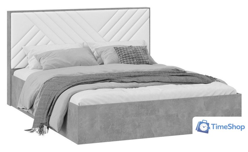 Кровать Трия Хилтон универсальная тип 1 с ПМ 160x200 (ателье светлый/белый) - Изображение №1 — Интернет-магазин Time-Shop