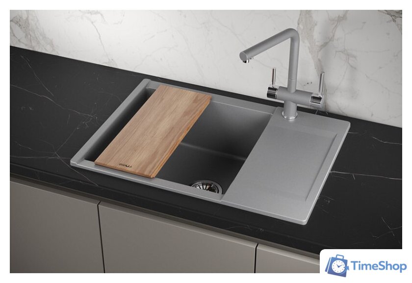 Кухонная мойка Granula ES-7003 (алюминиум) - Изображение №3 — Интернет-магазин Time-Shop