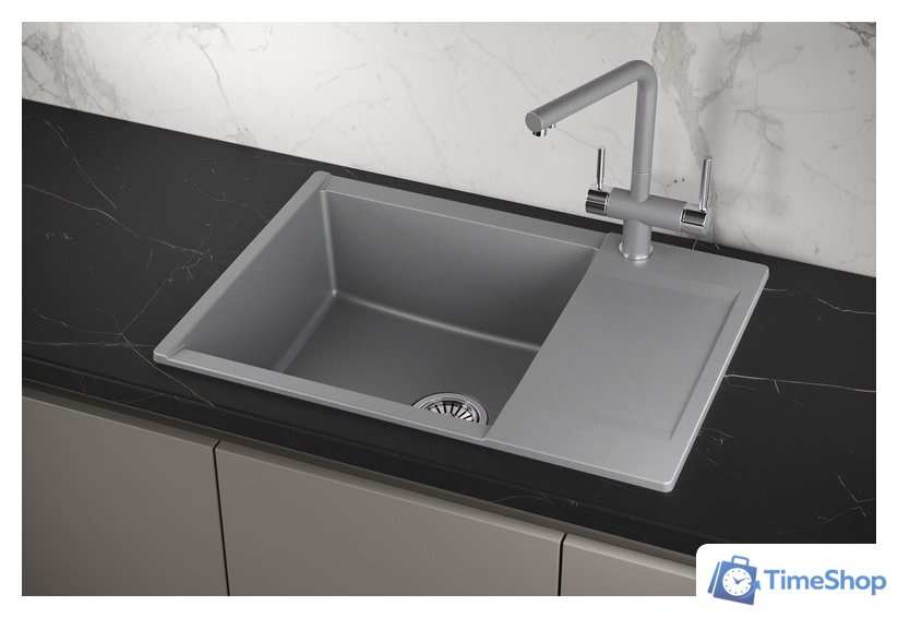 Кухонная мойка Granula ES-7003 (алюминиум) - Изображение №4 — Интернет-магазин Time-Shop