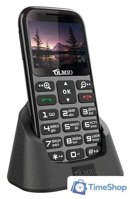 Кнопочный телефон Olmio C37 (черный) - Изображение №1 — Интернет-магазин Time-Shop