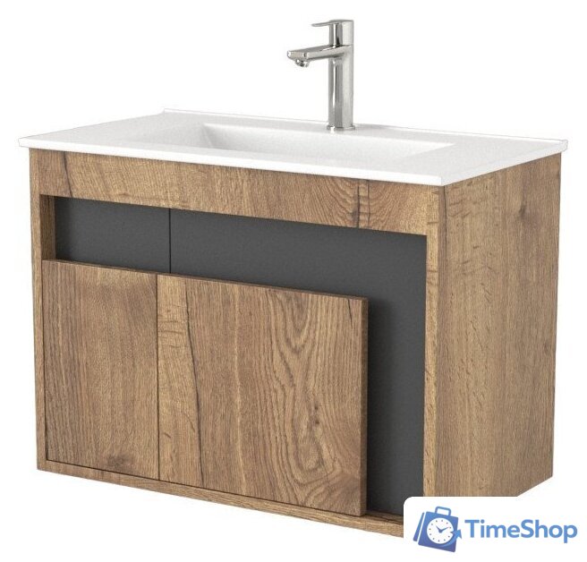  Дабер Тумба под умывальник 016 70 Т16.7.0.22 (дуб галифакс/серый) - Изображение №1 — Интернет-магазин Time-Shop