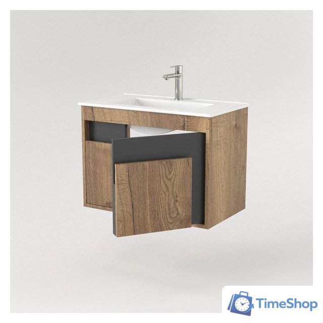  Дабер Тумба под умывальник 016 70 Т16.7.0.22 (дуб галифакс/серый) - Изображение №3 — Интернет-магазин Time-Shop