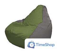 Кресло-мешок Flagman Груша Супер Мега 4XL Г5.1-224 (оливковый/серый) - Изображение №1 — Интернет-магазин Time-Shop