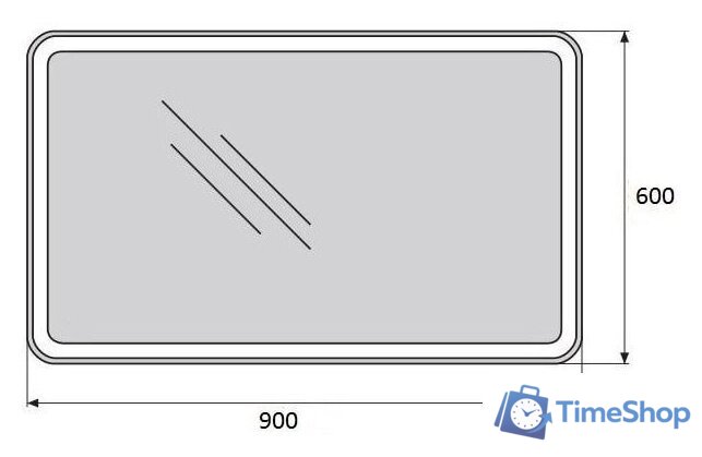  BelBagno Зеркало SPC-MAR-900-600-LED-BTN - Изображение №3 — Интернет-магазин Time-Shop