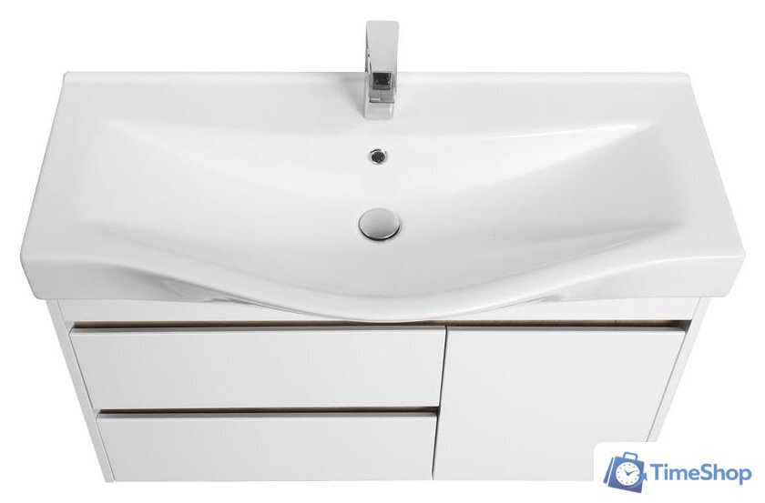  Акватон Тумба под умывальник Нортон 100 1A249001NT010 (белый/дуб эндгр.) - Изображение №2 — Интернет-магазин Time-Shop