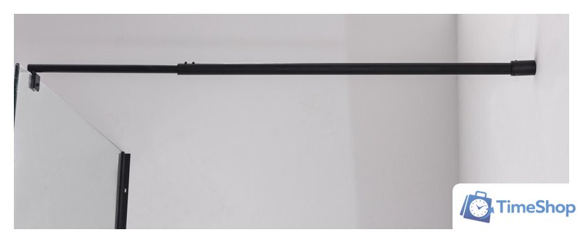 Душевая стенка Saniteco Walk-In SN-W6TB80 (80x200, прозрачное стекло, черный профиль) - Изображение №4 — Интернет-магазин Time-Shop