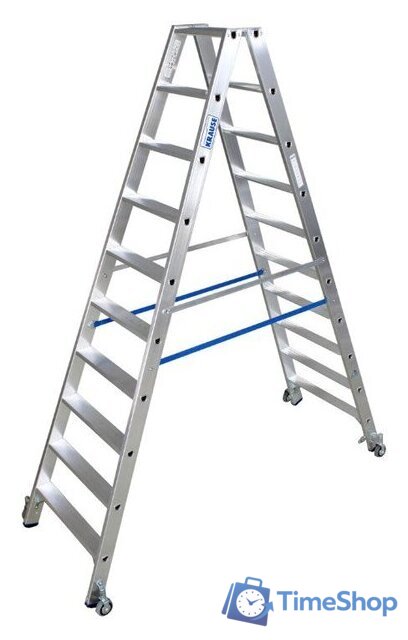 Лестница-стремянка Krause Stabilo с роликами 2х10 ступеней - Изображение №1 — Интернет-магазин Time-Shop