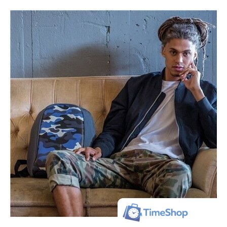 Городской рюкзак XD Design Bobby Compact (синий камуфляж) - Изображение №7 — Интернет-магазин Time-Shop