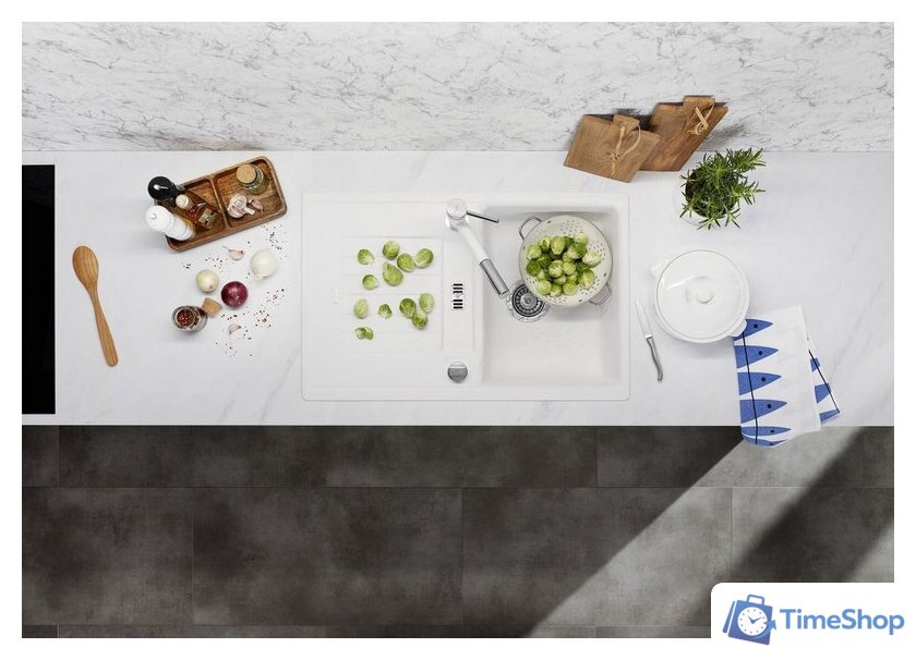 Кухонная мойка Blanco Zia 45 S 514718 (белый, клапан-автомат) - Изображение №6 — Интернет-магазин Time-Shop