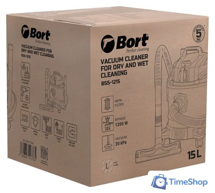 Пылесос Bort BSS-1215 - Изображение №13 — Интернет-магазин Time-Shop