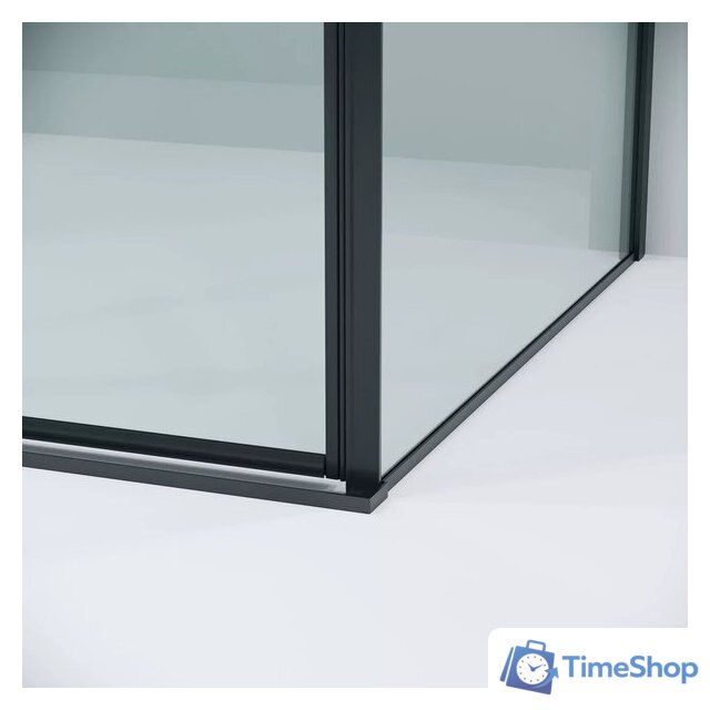Душевая стенка Grossman Galaxy 80x195 200.K33.01.80.21.00 (черный матовый/стекло прозрачное) - Изображение №4 — Интернет-магазин Time-Shop