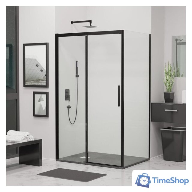 Душевой уголок RGW LE-41B (LE-12B + Z-050-2B) 34124188-014 180x80 (черный/прозрачное стекло) - Изображение №2 — Интернет-магазин Time-Shop