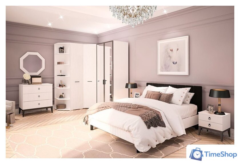 Комод Ангстрем Хилтон спальня ХТ-102.01 (Д) исп.26 (Д1, белый премиум) - Изображение №3 — Интернет-магазин Time-Shop