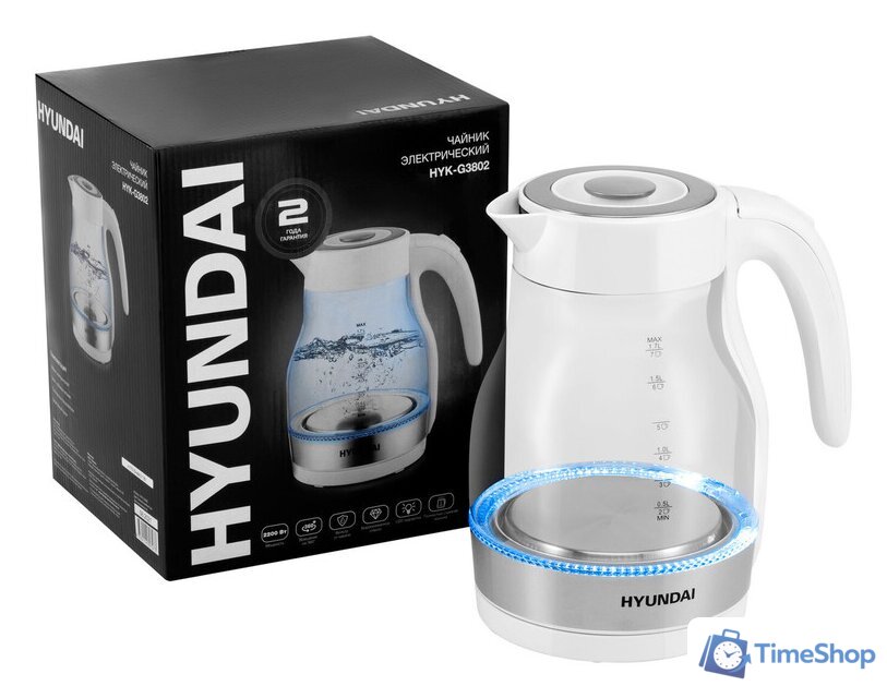 Электрический чайник Hyundai HYK-G3802 - Изображение №9 — Интернет-магазин Time-Shop