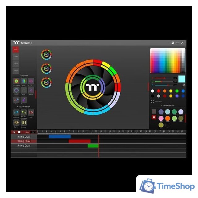 Вентилятор для корпуса Thermaltake Riing Quad 12 RGB TT Premium CL-F100-PL12SW-C - Изображение №6 — Интернет-магазин Time-Shop