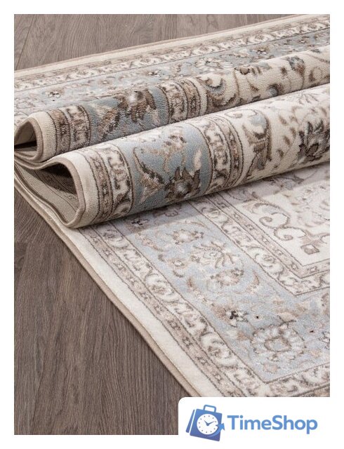 Ковер для жилой комнаты Merinos Valencia Deluxe F014-STAN-CREAM-L.BLUE (2х3) - Изображение №3 — Интернет-магазин Time-Shop