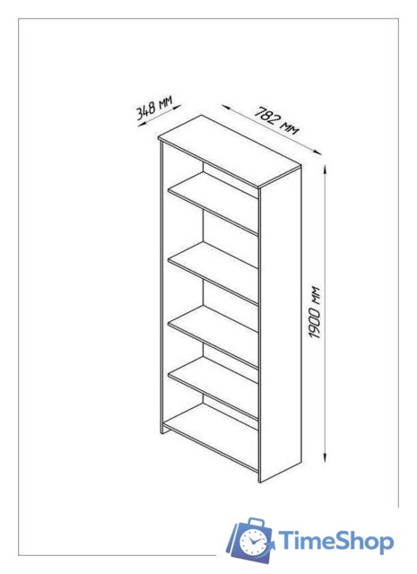Стеллаж Mio Tesoro Сириус 78x190 2.02.07.120.1 (белый) - Изображение №3 — Интернет-магазин Time-Shop