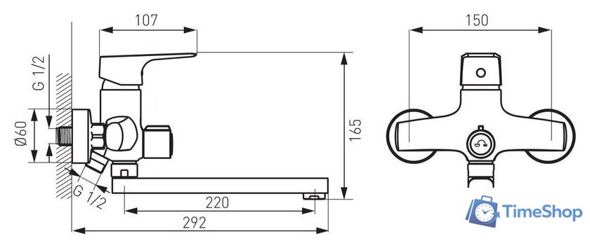 Смеситель Ferro BTG3A - Изображение №2 — Интернет-магазин Time-Shop