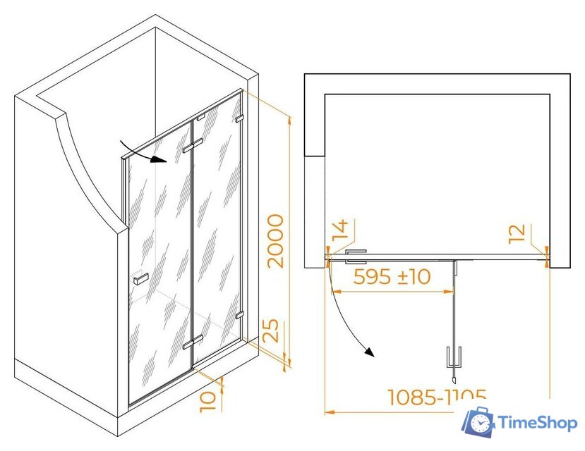 Душевая дверь RGW SV-004 353200411-21 - Изображение №4 — Интернет-магазин Time-Shop
