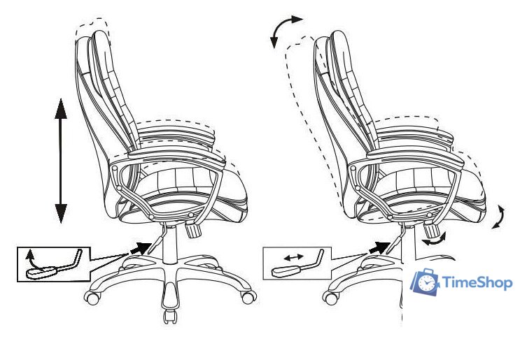 Офисное кресло Бюрократ T-9950LT (черный) - Изображение №5 — Интернет-магазин Time-Shop