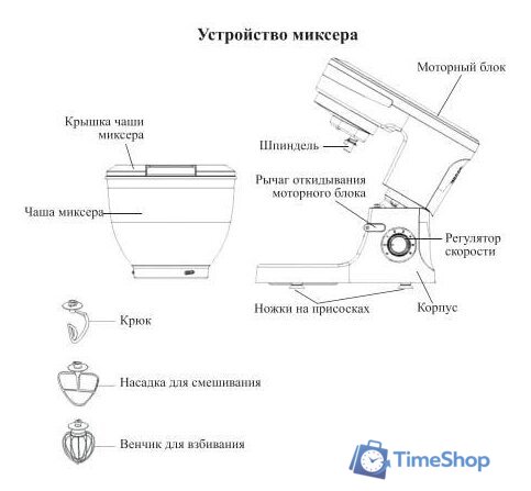 Планетарный миксер Kitfort KT-3044-1 - Изображение №7 — Интернет-магазин Time-Shop