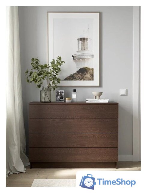 Комод Горизонт Нео 1050 4 ящика (венге) - Изображение №2 — Интернет-магазин Time-Shop