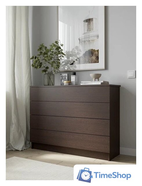 Комод Горизонт Нео 1050 4 ящика (венге) - Изображение №3 — Интернет-магазин Time-Shop