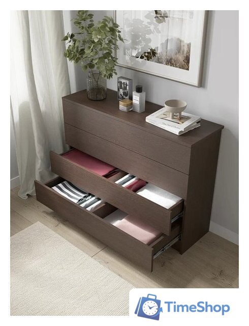 Комод Горизонт Нео 1050 4 ящика (венге) - Изображение №4 — Интернет-магазин Time-Shop