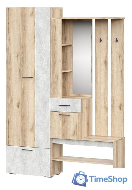 Стенка SV-Мебель Фаворит 1 (дуб делано/цемент светлый) - Изображение №1 — Интернет-магазин Time-Shop